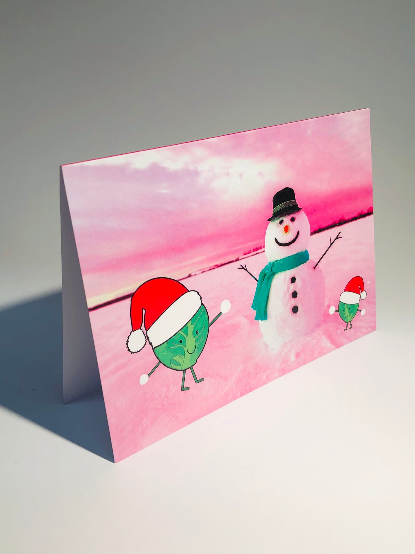 Sprout Snowman Christmas Card