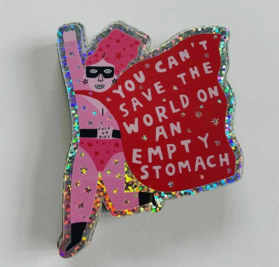 Anti Diet Glitter Sticker