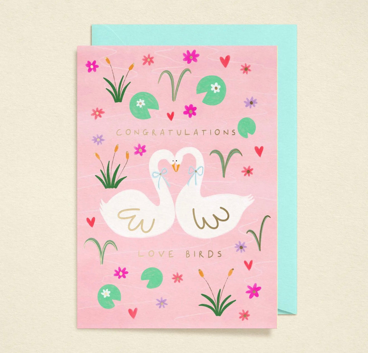 Love Birds Wedding Card