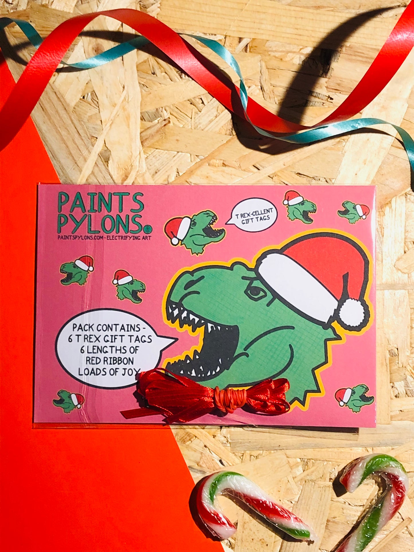 T Rex Christmas Gift Tags