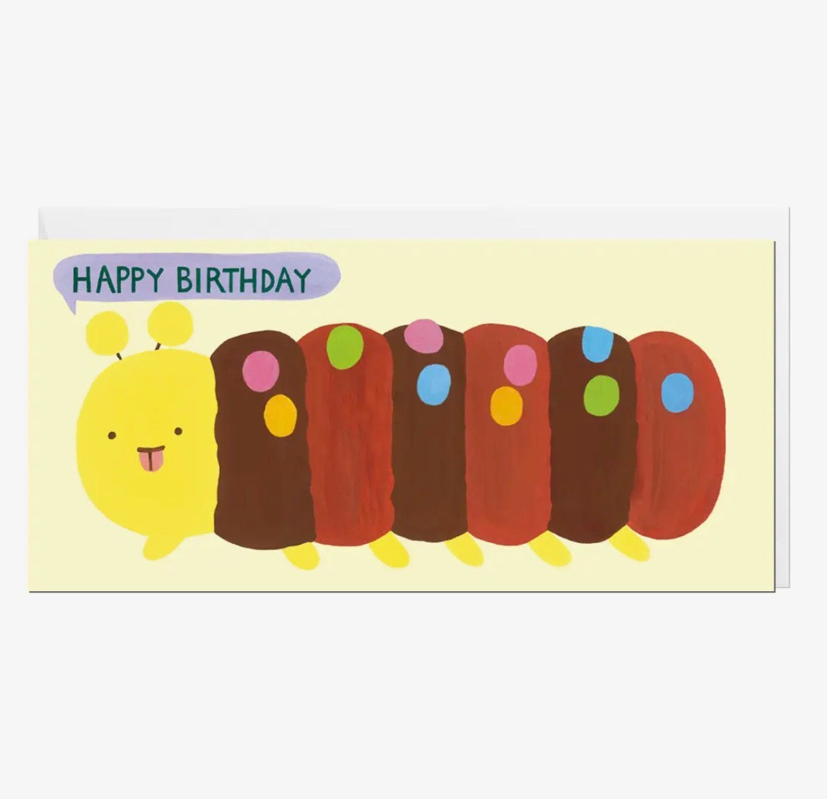 Happy Birthday Caterpillar Cake Card