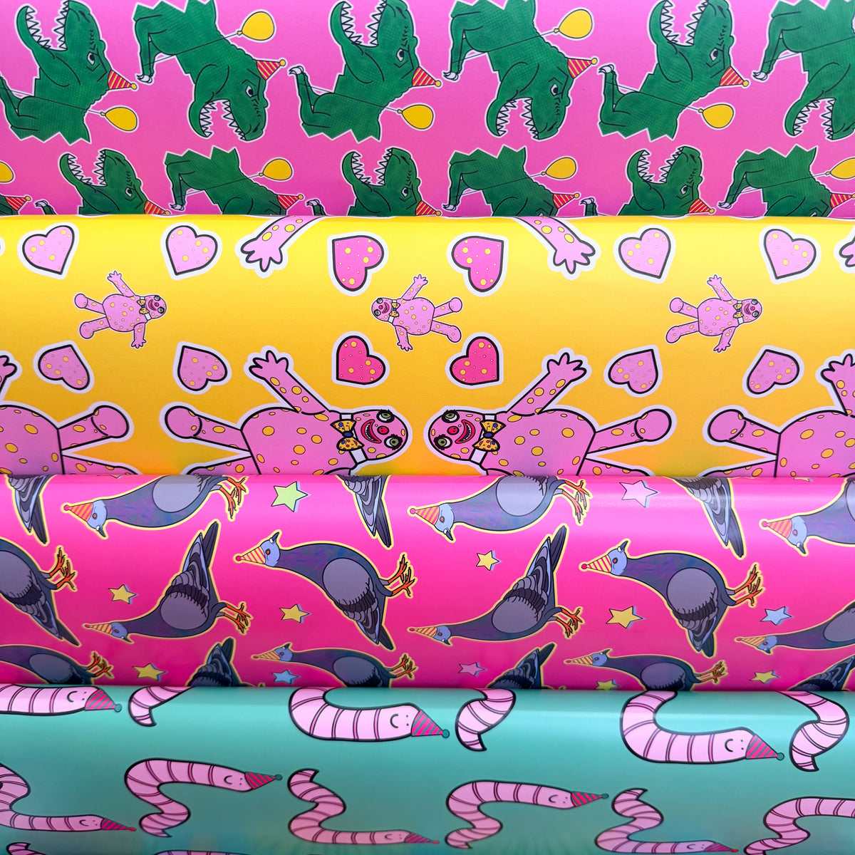 Pigeon Party Wrapping Paper
