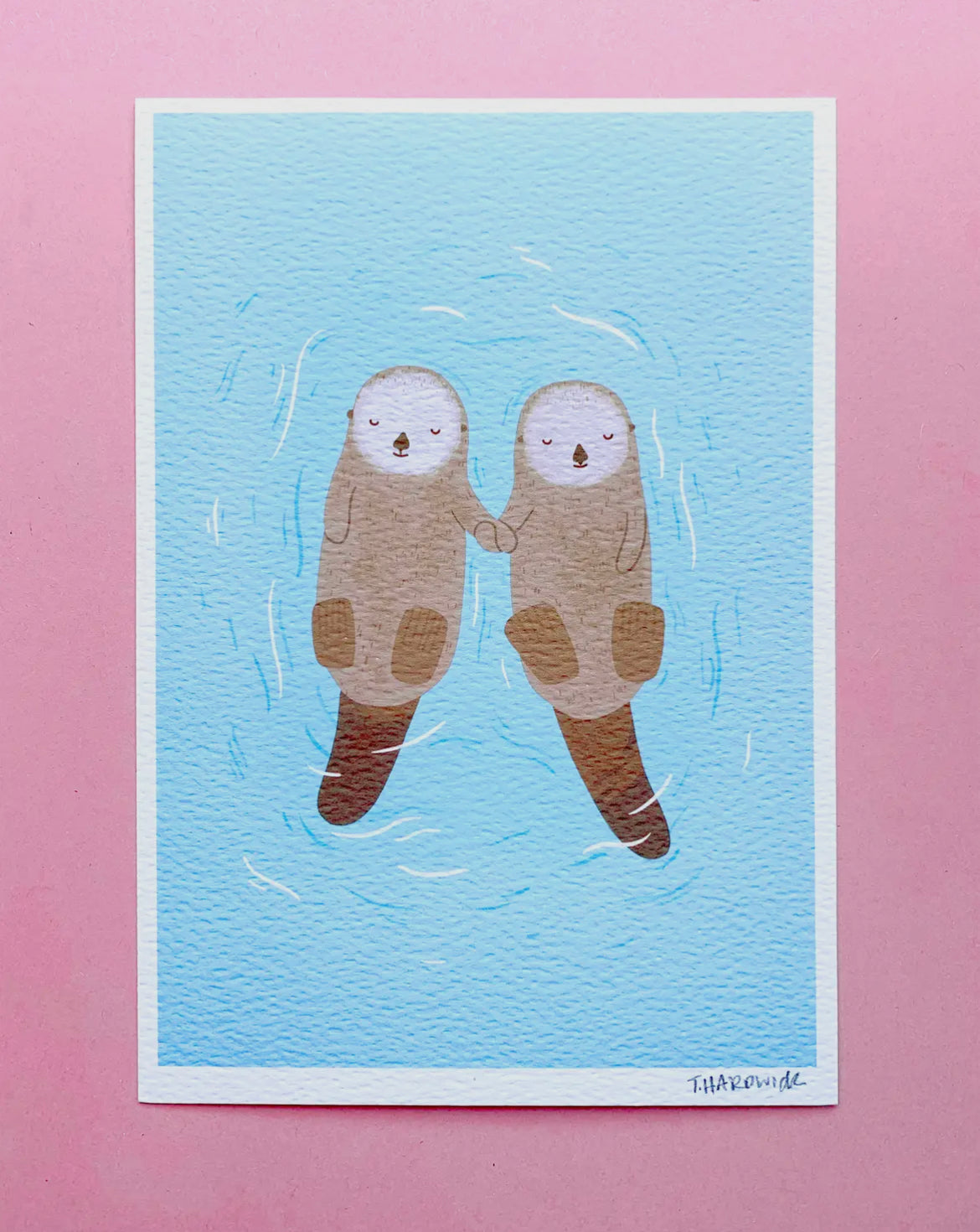 Sea Otters A5 Print