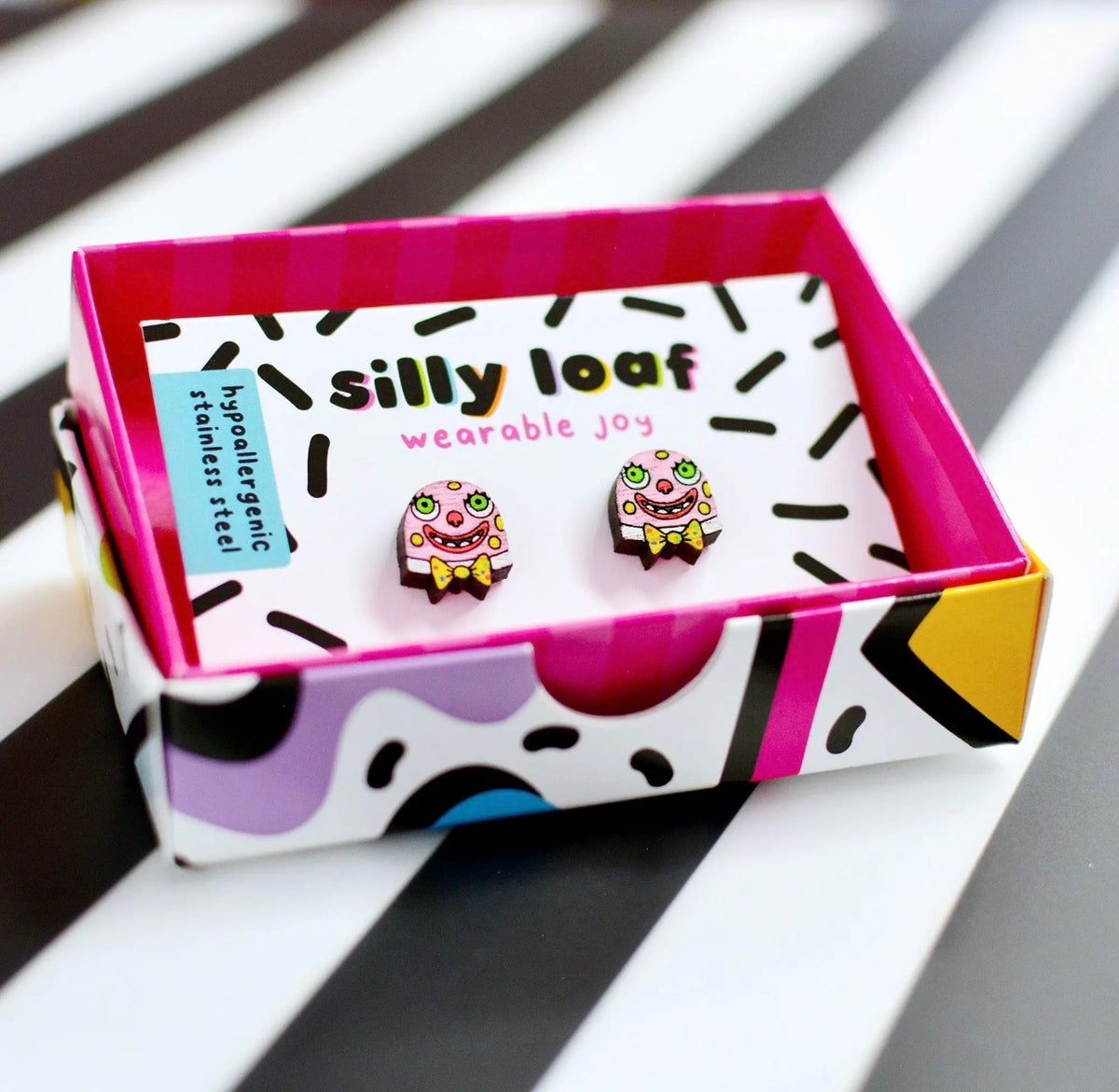 Mr Blobby Stud Earrings