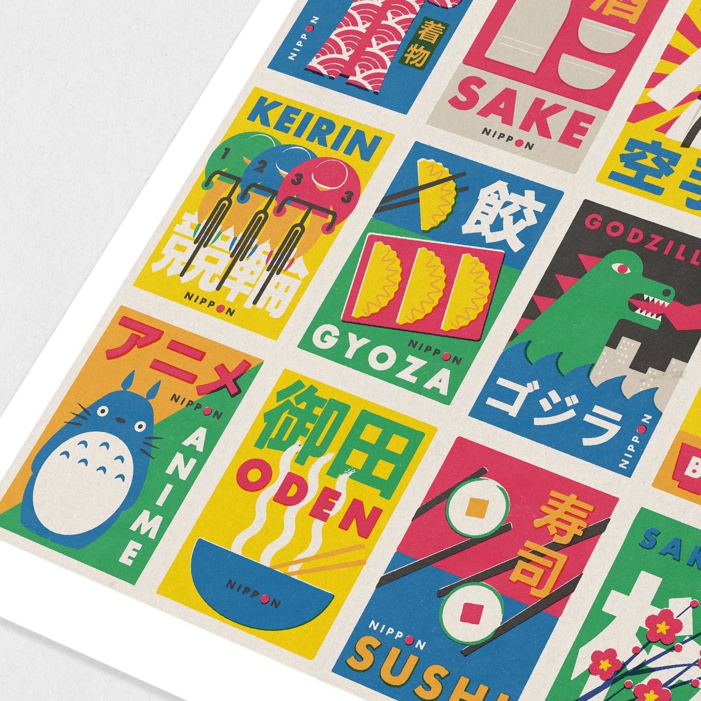 Japanese Matchbox Label Illustration Art Print