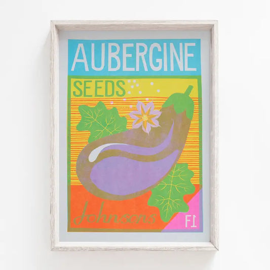 Aubergine A4 Risograph Print