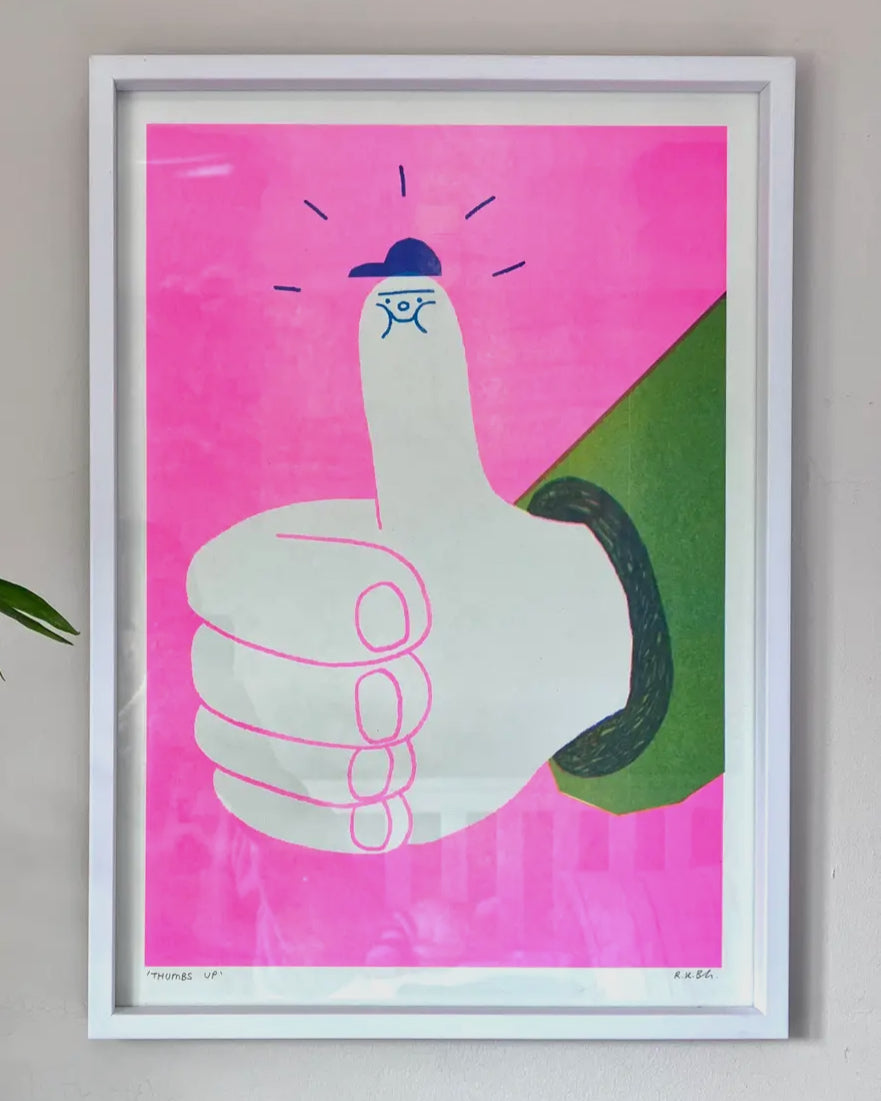 Thumbs Up A3 Riso Print