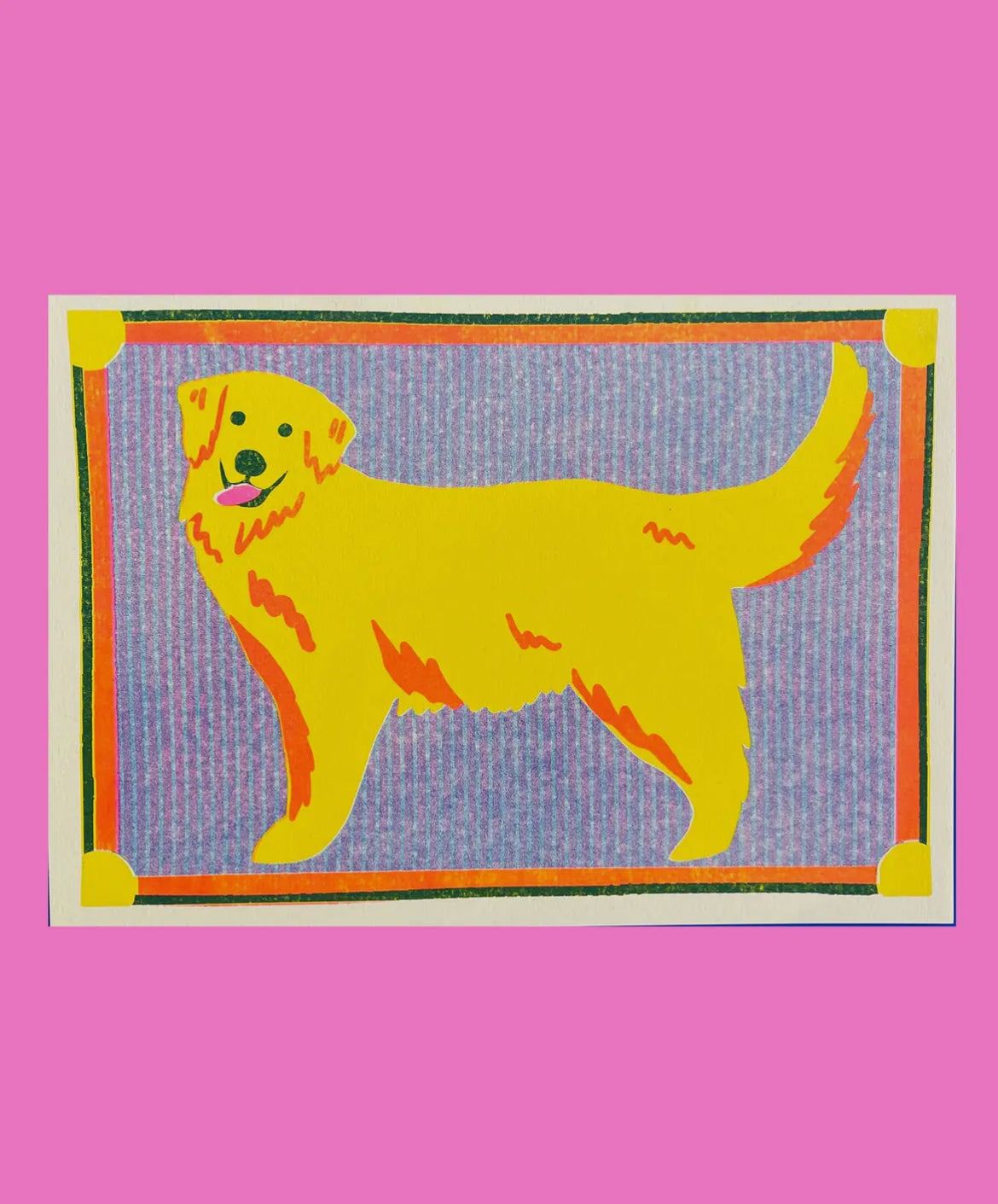 Golden Retriever A5 Riso Print