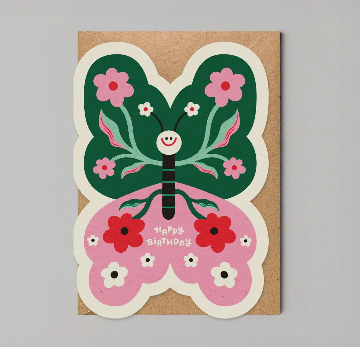 Happy Birthday Butterfly Die Cut Card
