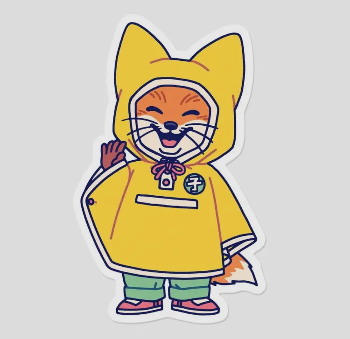 Kiki - Rain Cape Vinyl Sticker