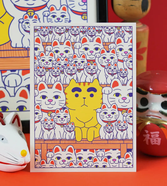 Maneki-Neko Print