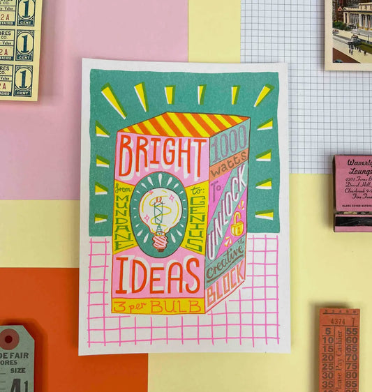 A5 Bright Ideas Risograph Print