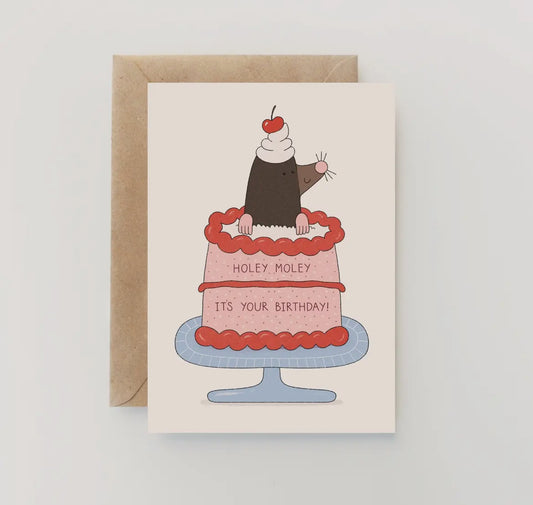 Holey Moley It's Your Birthday Greetings Card