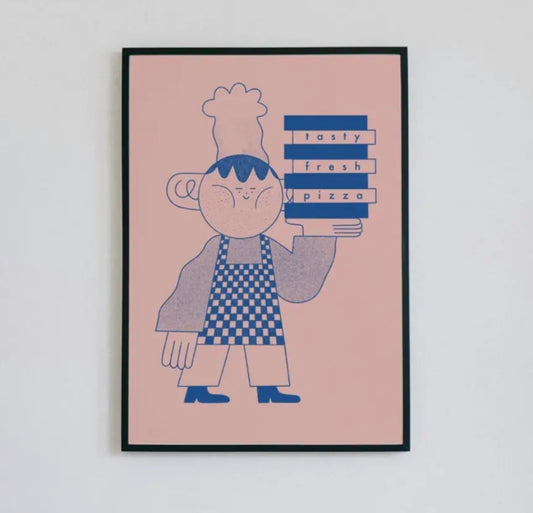 Tasty Fresh Pizza Art Print