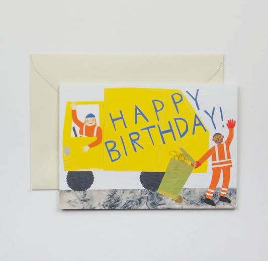 Bin Lorry Birthday Card