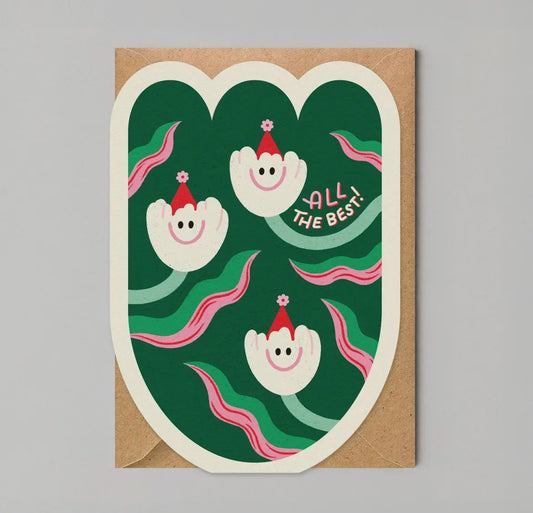 All the Best Die Cut Greeting Card