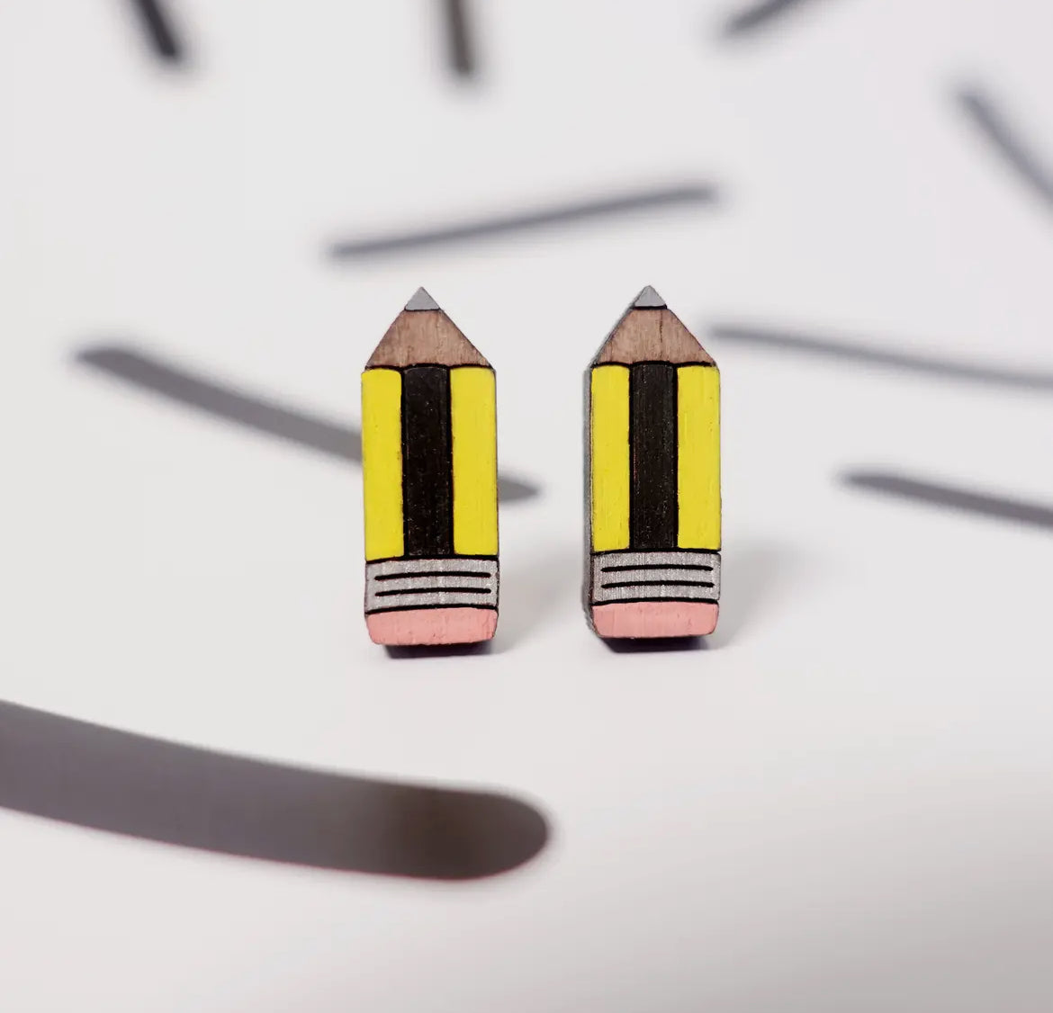 Pencil Stud Earrings