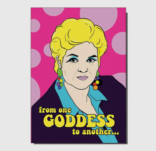 Pat Butcher Goddess Greetings Card