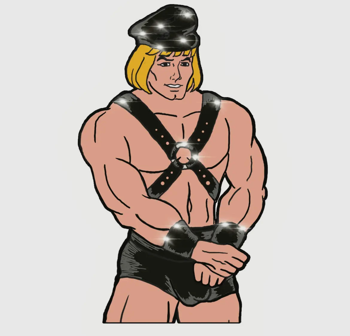 Leather Man He-Man Sticker