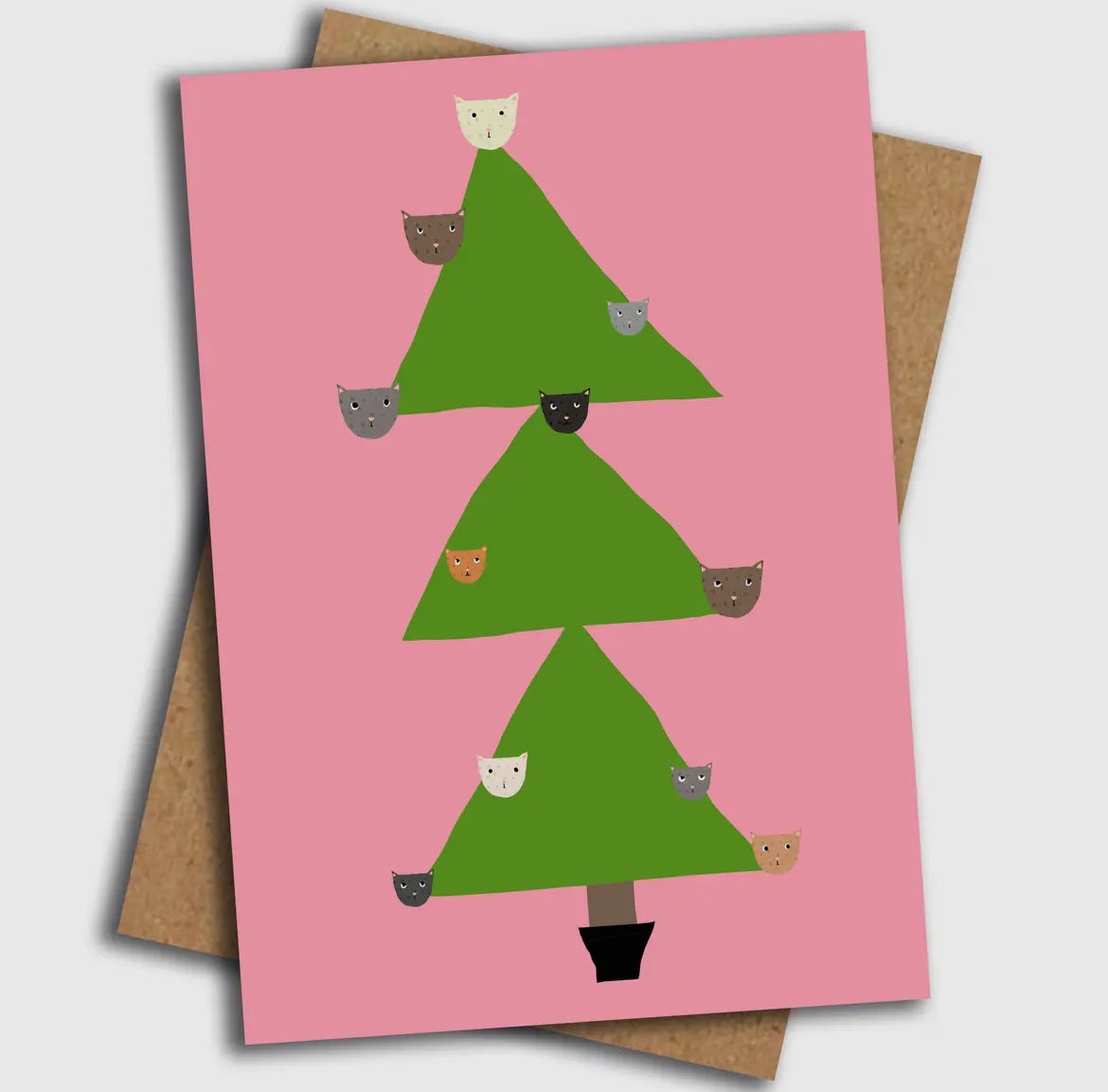 Kitty Christmas Tree Card