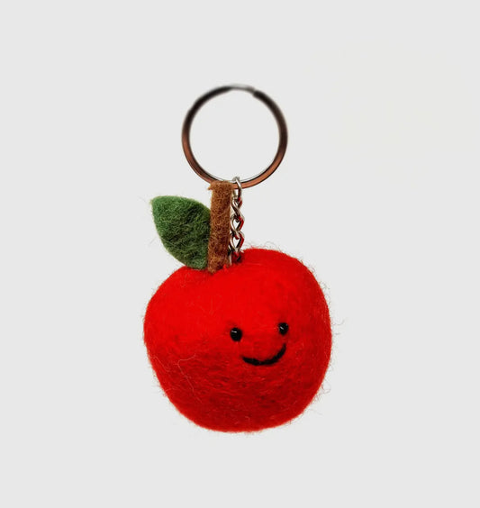 Apple Felt Keyring