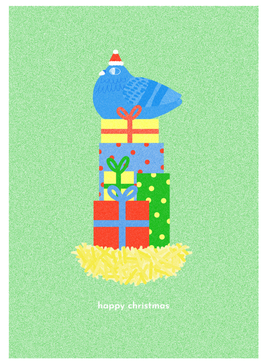 Present Stack Christmas Card