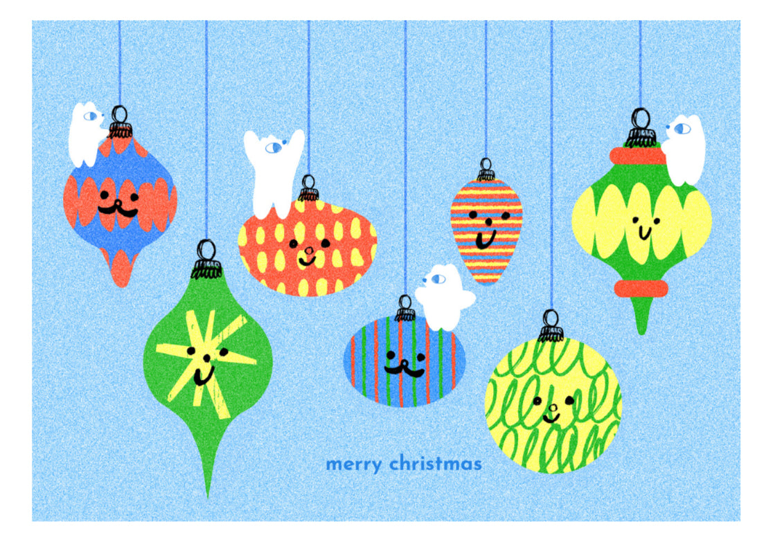 Christmas Baubles Card