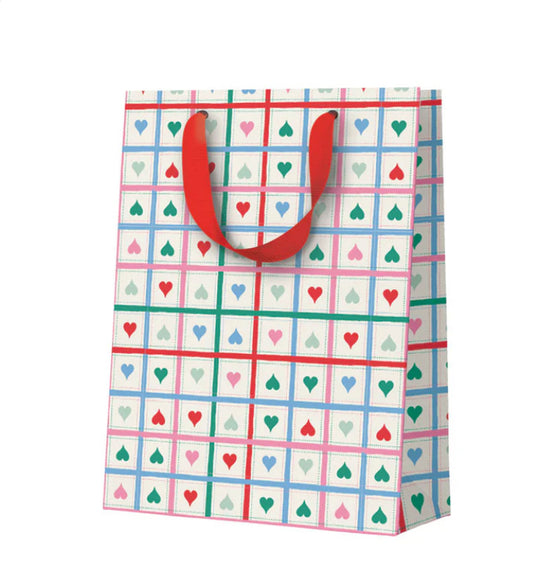 Heart Grid Small Gift Bag