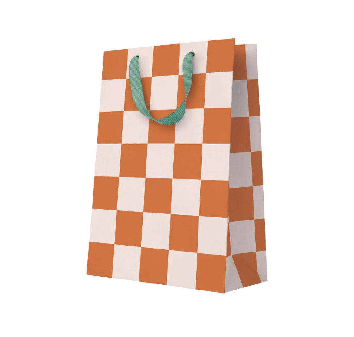 Burnt Sienna Checkerboard Large Gift Bag