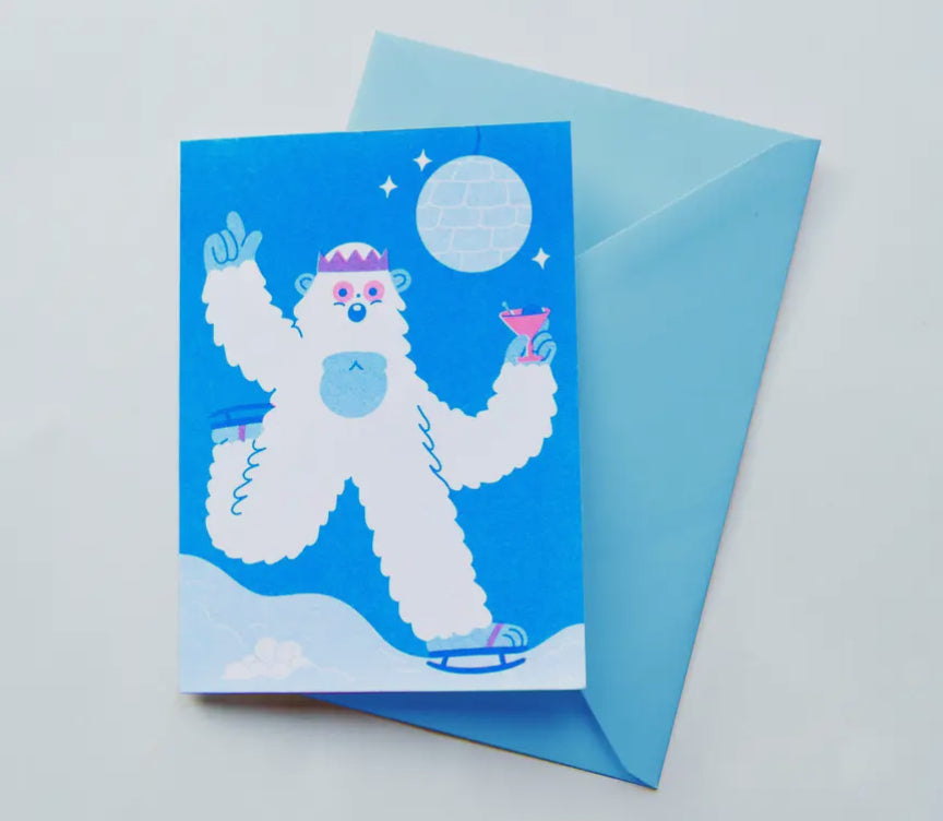 Yeti Disco Risograph Card