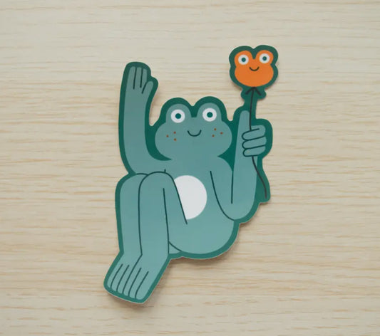 Frog Balloon Sticker