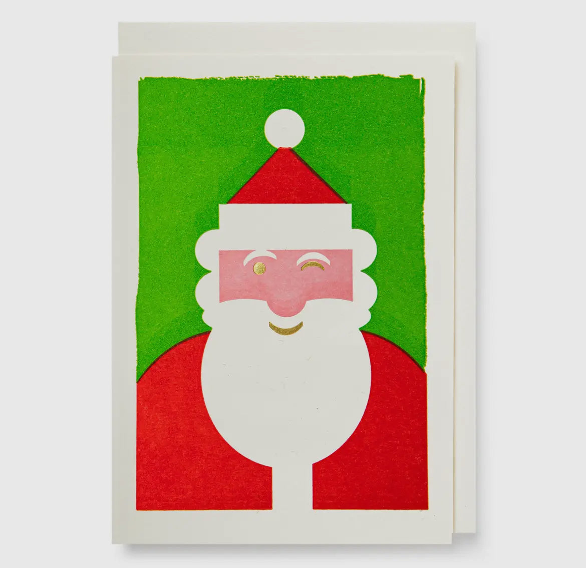 Winking Santa Mini Christmas Card