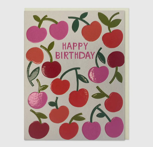 Happy Birthday Cherry Mini Card