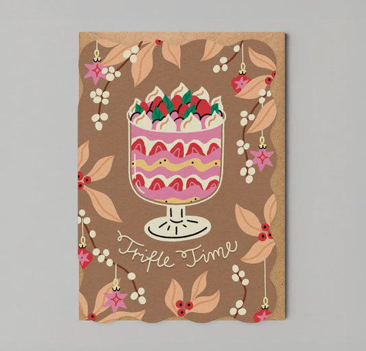 Trifle Time Christmas Die Cut Card