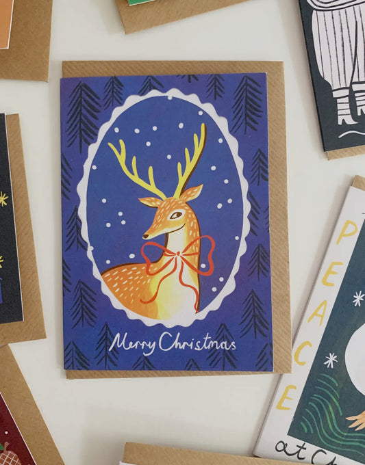 Wild Deer Christmas Card