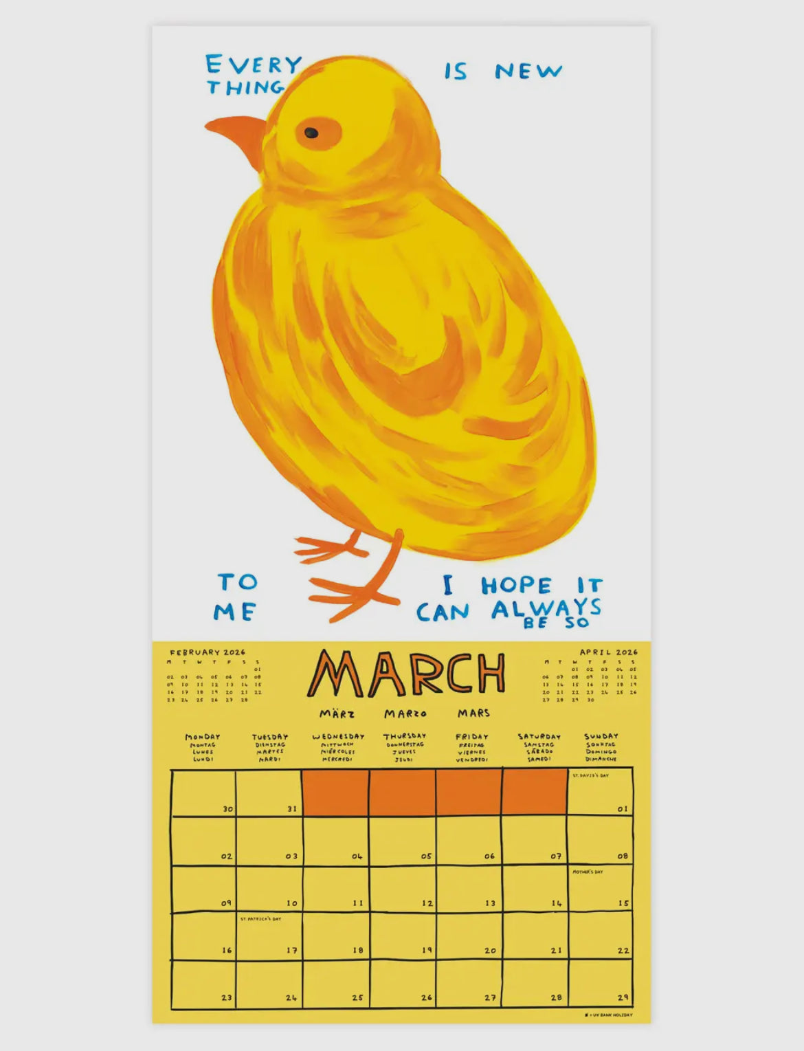 David Shrigley 2026 Calendar