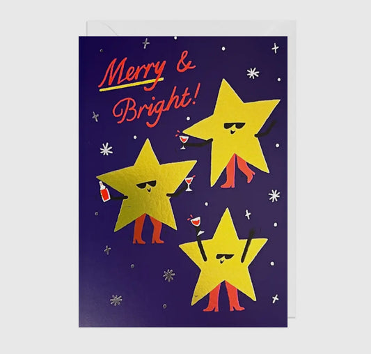 Merry & Bright Stars Foil Card