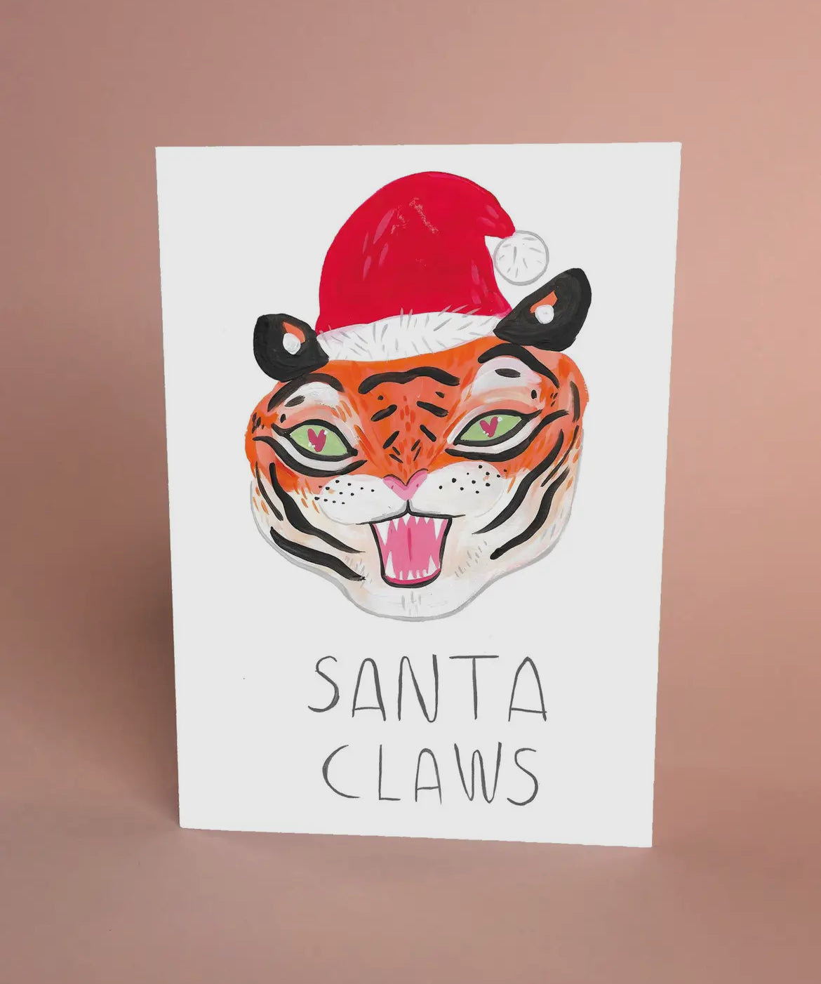 Santa Claws Tiger, Christmas Greeting Card