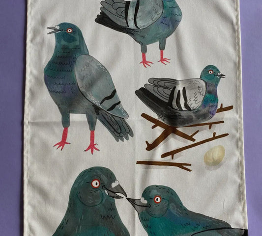 Pigeon Pals 100% Cotton Tea Towel