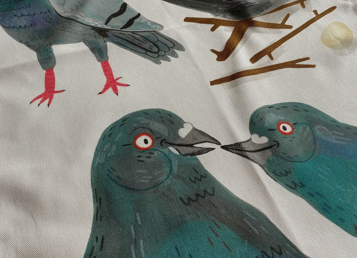 Pigeon Pals 100% Cotton Tea Towel