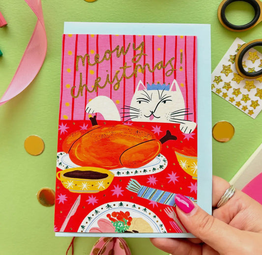 Meowy Christmas Cat Christmas Card