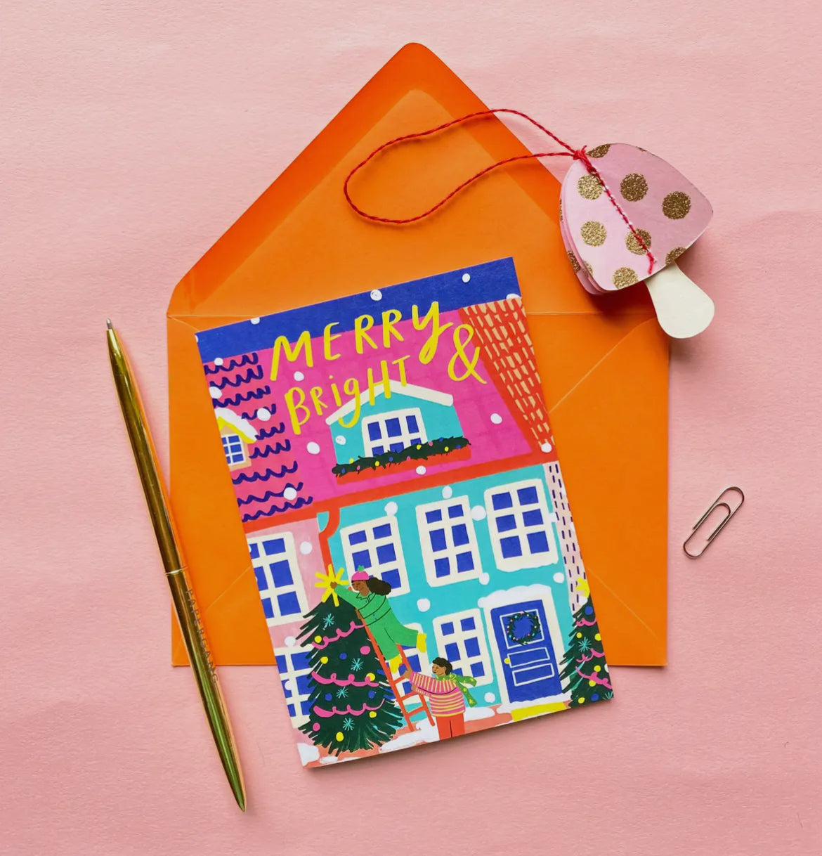 Merry & Bright Greetings Card