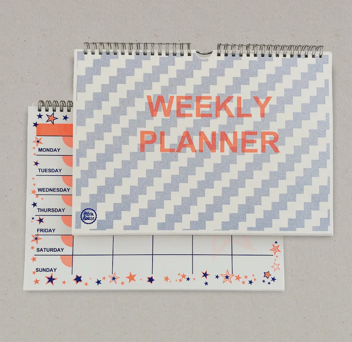 Weekly Planner - Riso Orange & Blue Step