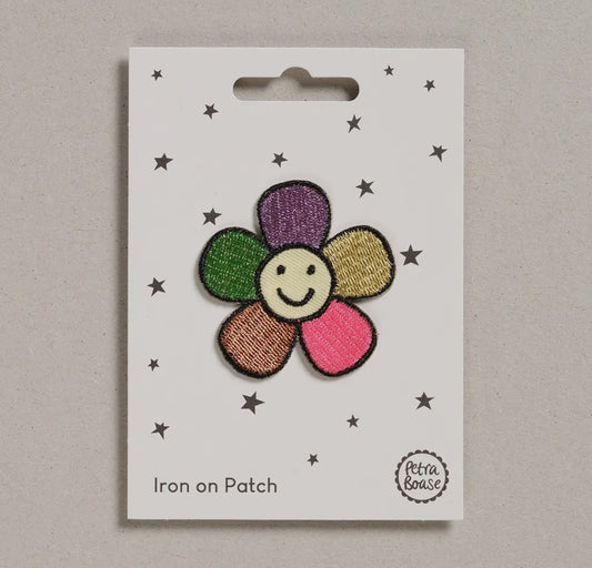 Happy Flower Iron On Patch