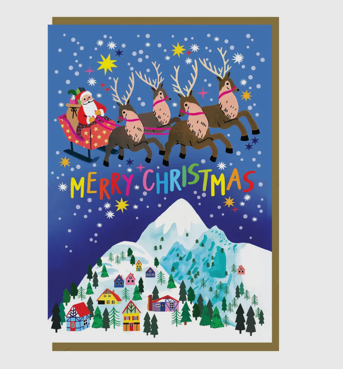Santa Scene Christmas Card