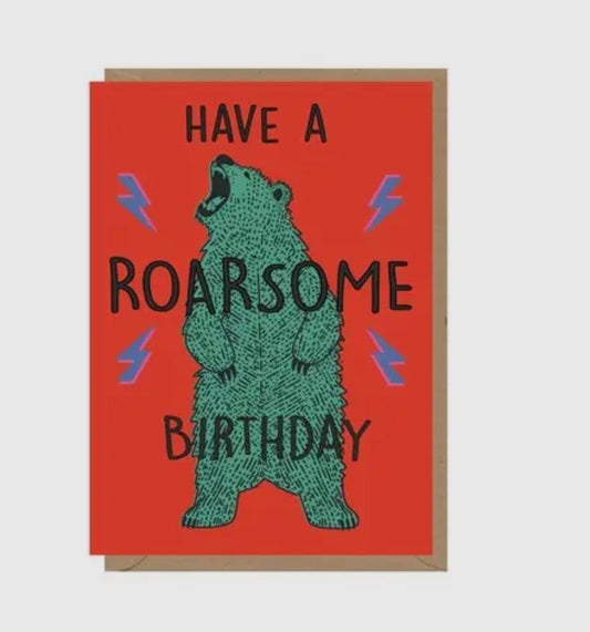 Roarsome Birthday Greetings Card