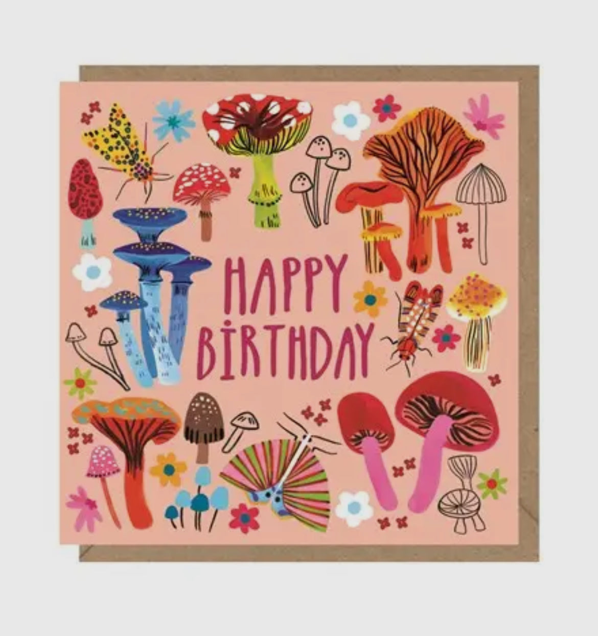 Mushrooms Birthday Greetings Card