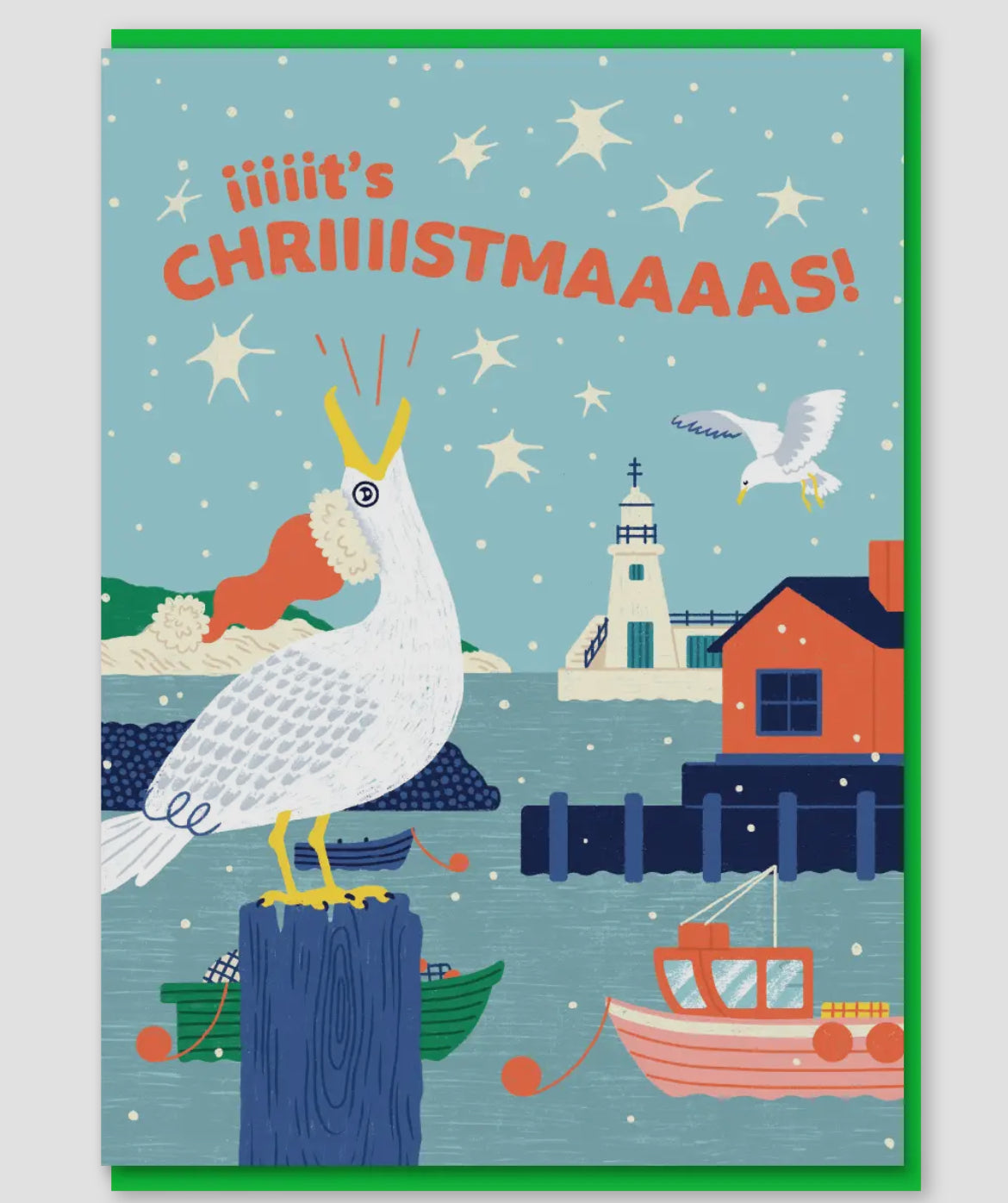 Christmas Seagull Card