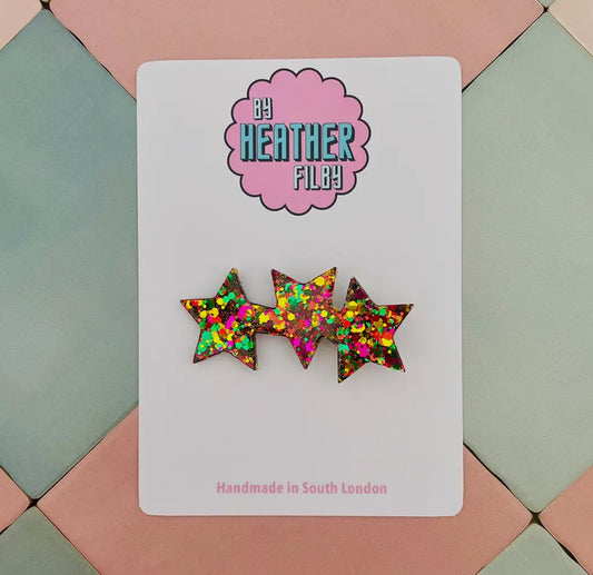 Jazzy Glitter Star Hair Clip