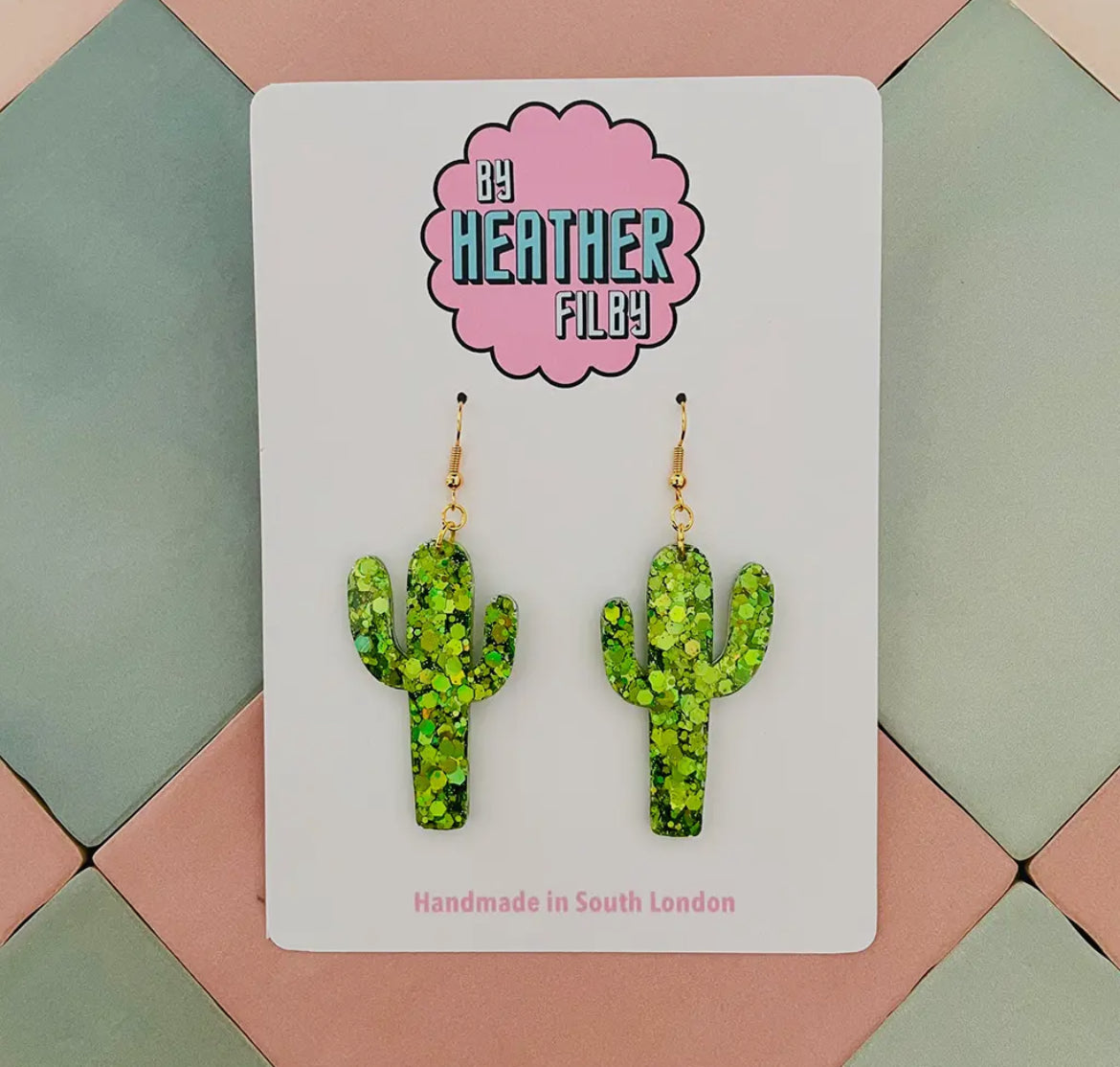 Cactus Glitter Earrings